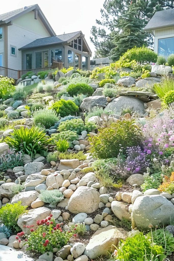 22 Hillside Garden Ideas To Maximize Your Sloped Yard’s Beauty | Sloped ... pertaining to Slope Landscaping Ideas