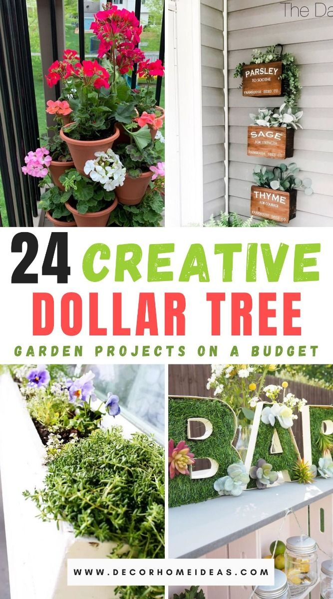 24 Budget-Friendly Garden Ideas Straight From The Dollar Tree | Tree ... with Dollar Store Garden Ideas Diy