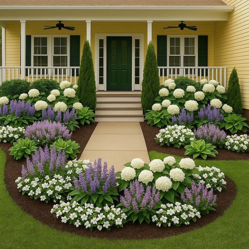 24 Stunning Garden Ideas For Your Front Of House That’ll Boost Curb ... within Transform Your Drab Front Lawn Into a Garden Oasis Without Breaking the Bank
