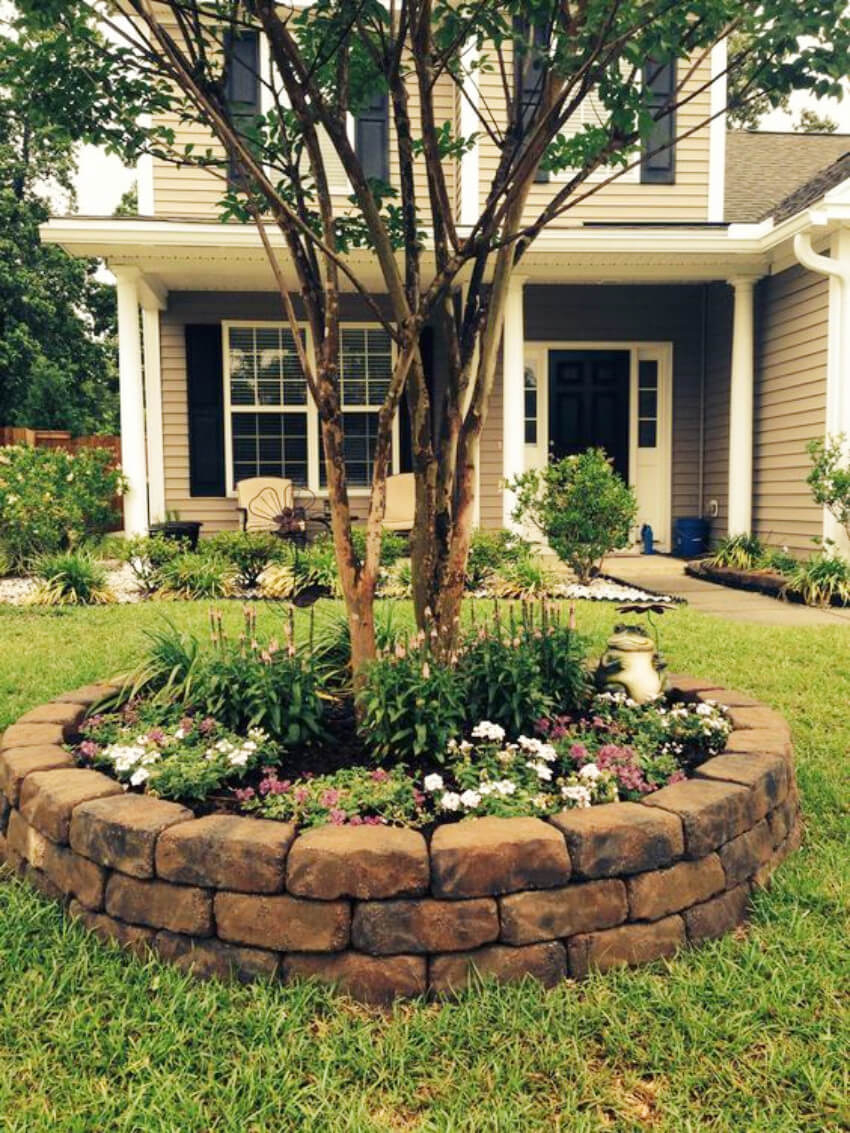 5 Magical Around The Tree Landscaping Ideas - Homeyou regarding Tree Landscaping Ideas