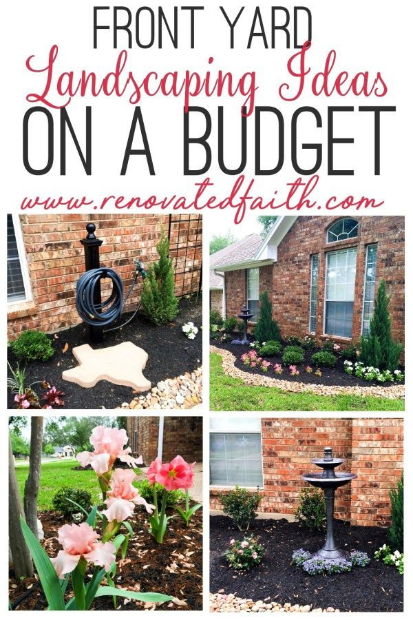 50 Easy Landscaping Ideas For The Front Of Your House Free Diy Front ... inside Creative Ways to Landscape for Free Without Sacrificing Style