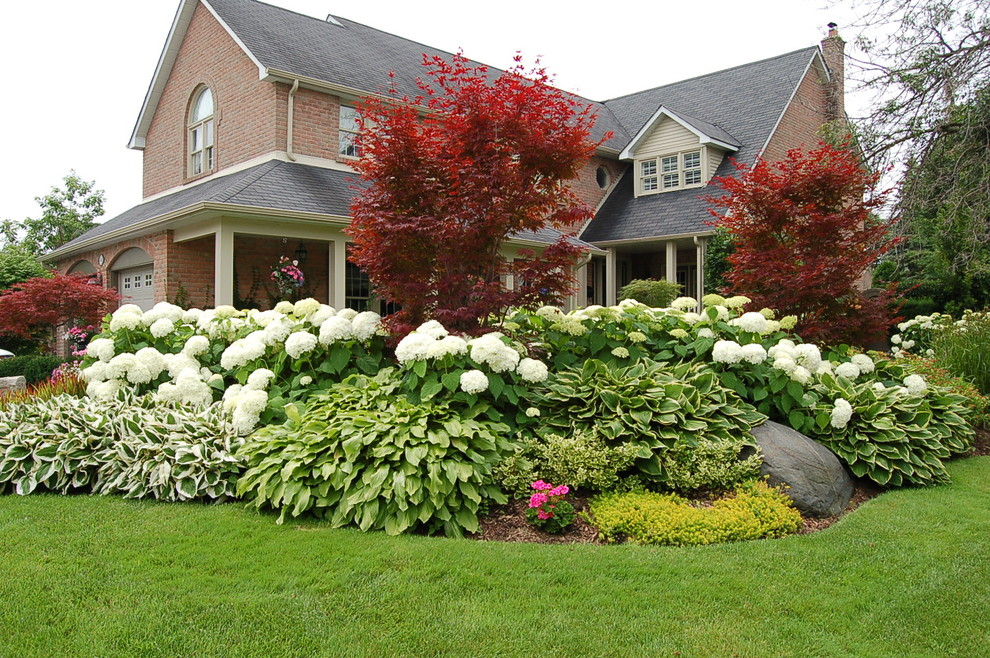 Corner Lot Design Bold And Beautiful - Transitional - Landscape ... within How to Balance Traffic Visibility and Beauty on Corner Properties