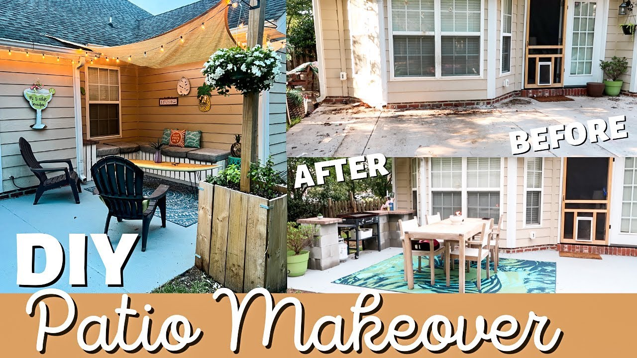 Diy Patio Makeover On A Budget | 2022 Outdoor Decorating Ideas ... intended for Ten DIY projects that make your outdoor space look expensive on a tight budget