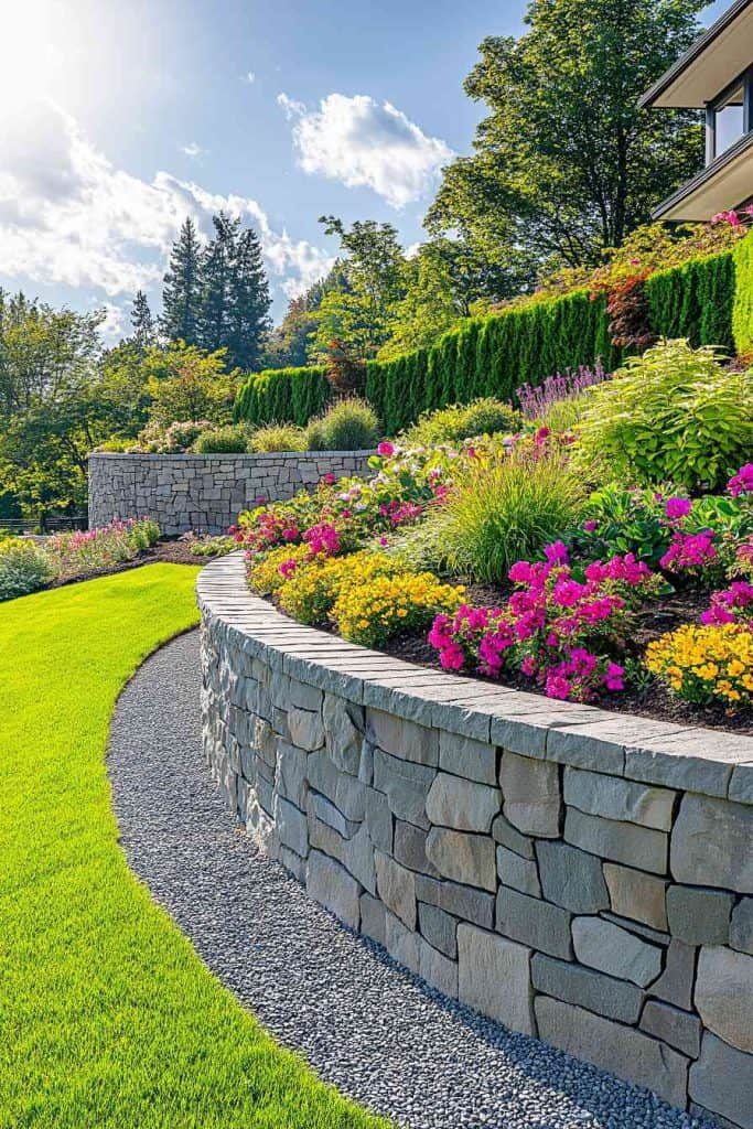 Landscaping Ideas Retaining Wall Plant Landscape Design For A Shady for Turning Slopes into Stories How Retaining Walls Define Modern Gardens in 2026