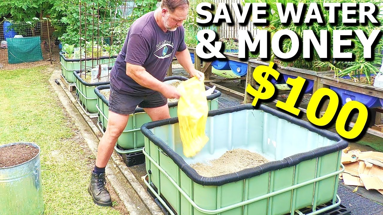 Low Cost Diy Self Watering Raised Garden Wicking Bed From An Ibc - Youtube with Cheapest Way To Water Garden