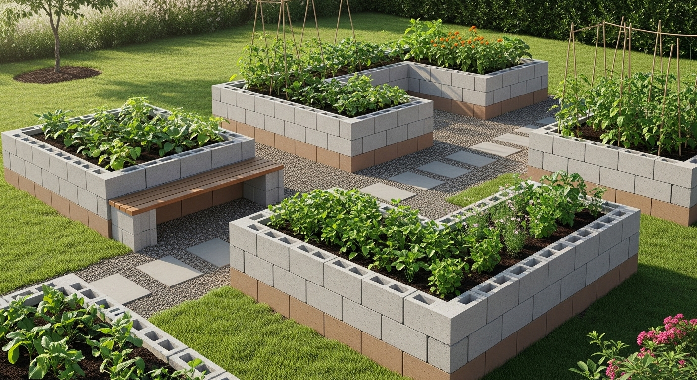 Raised Garden Beds Cinder Blocks: 15 Clever And Stylish Ways To Build ... for Cinder Block Raised Bed Cost