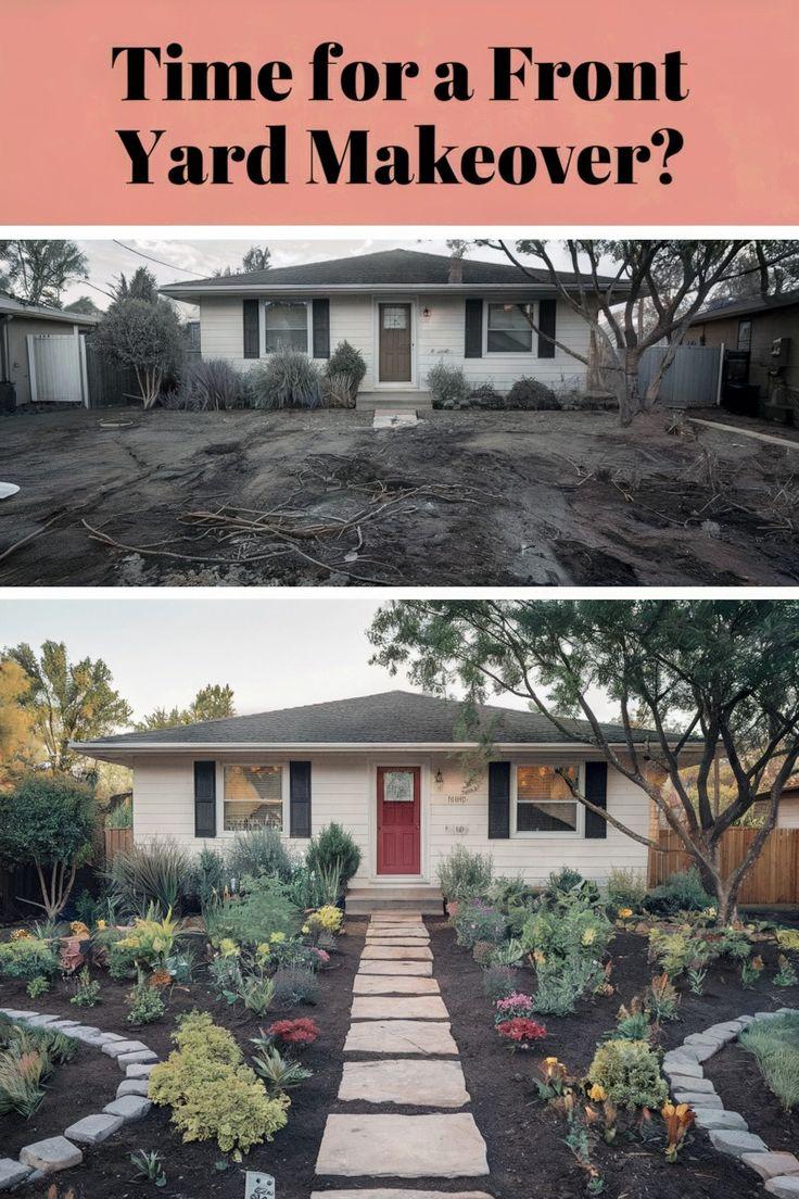 Time For A Front Yard Makeover? | Easy Landscaping, Front Yard, Modern ... for $1000 Front Yard Makeover Ideas