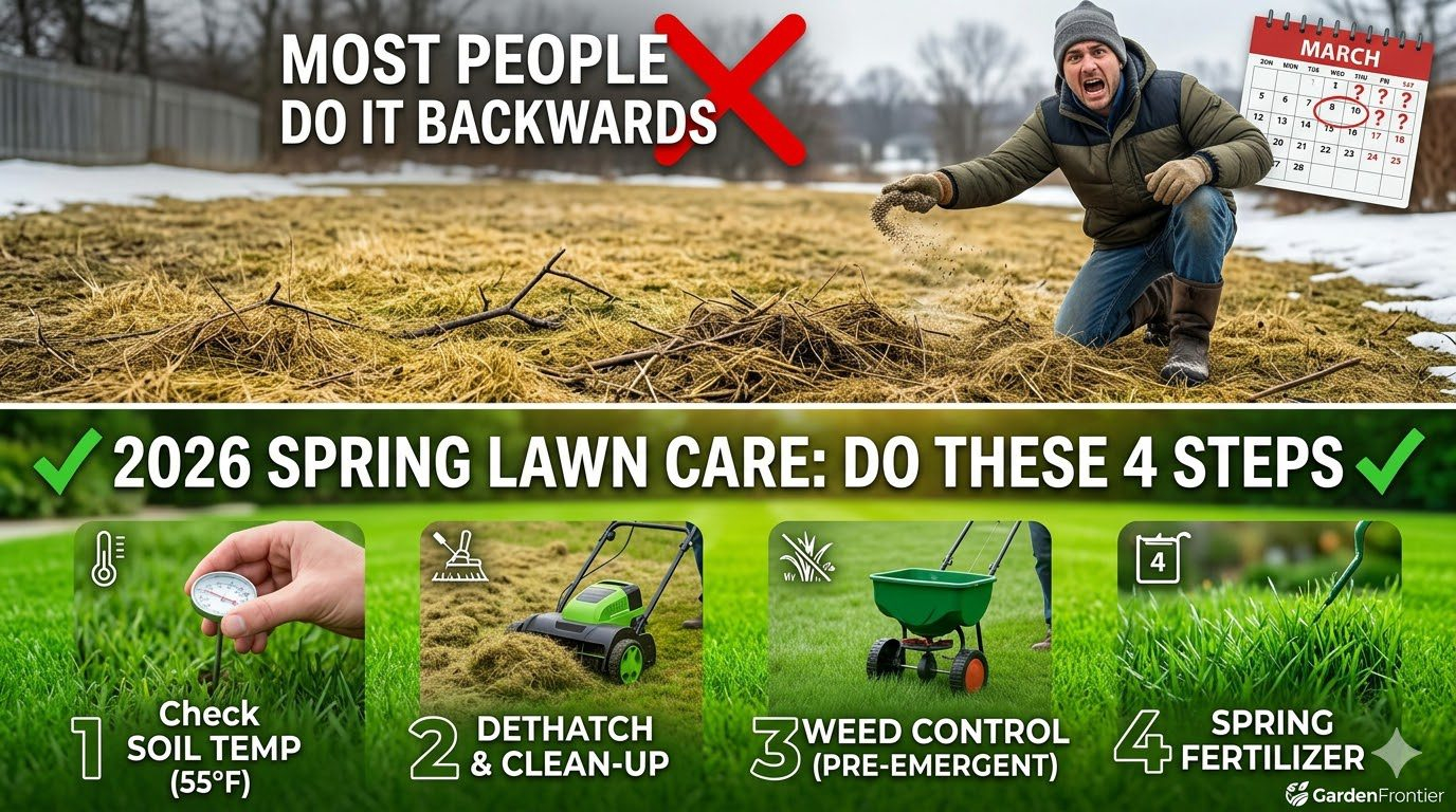 2026 Spring Lawn Care: Do These 4 Steps In This Exact Order (Most ... in What Homeowners Really Pay for Lawn Fertilization in 2026