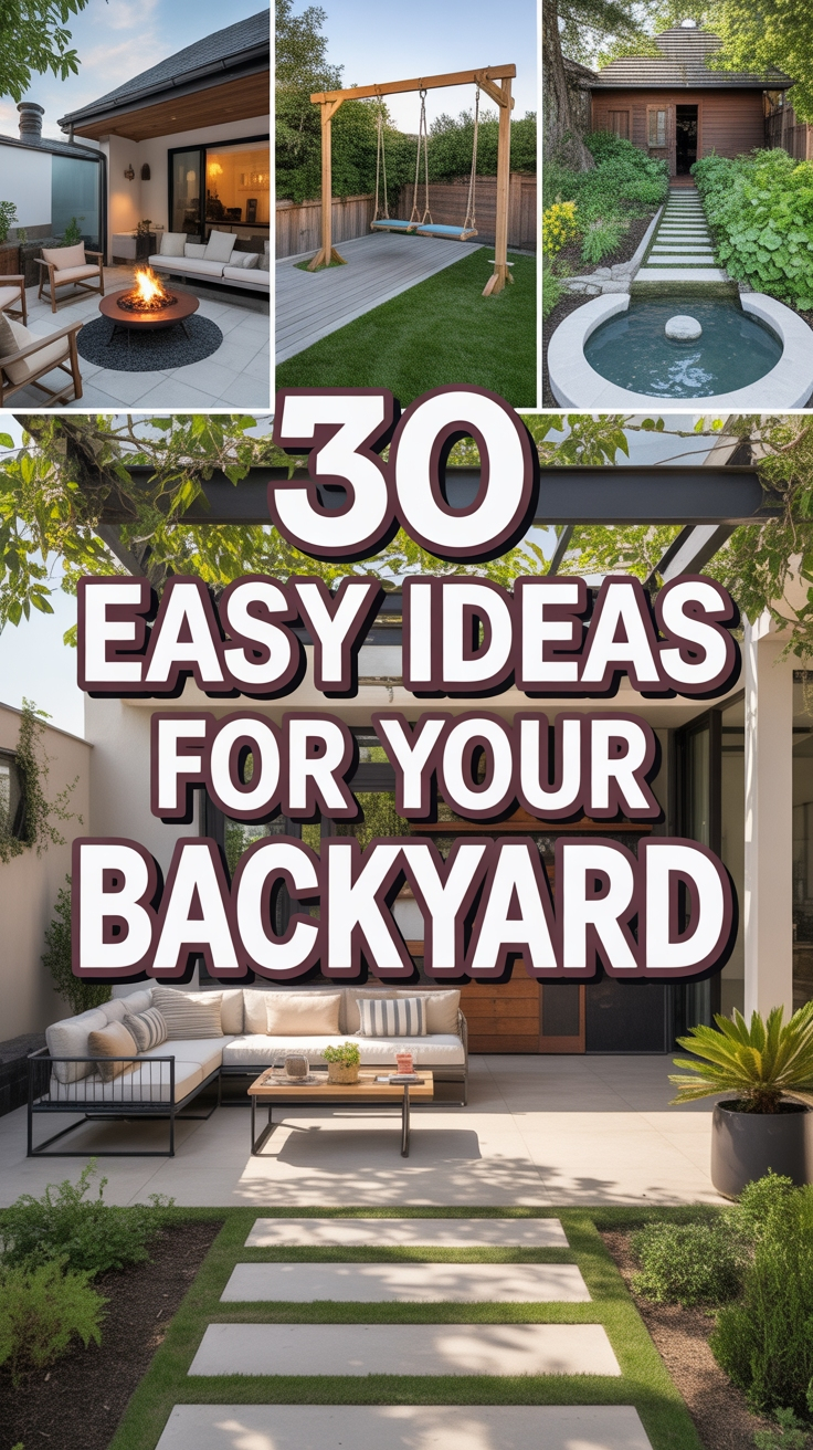 30 Easy Backyard Makeovers - Toolz Geek for Weekend Landscaping Project Ideas Budget