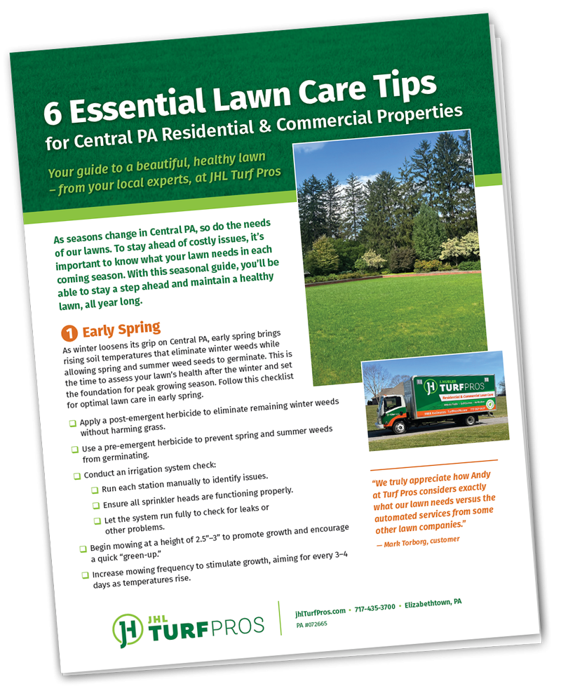 Free Lawn Care Guide - Jhl Turf Pros for A Stress Free Guide to Timing Your Lawn Treatments Right