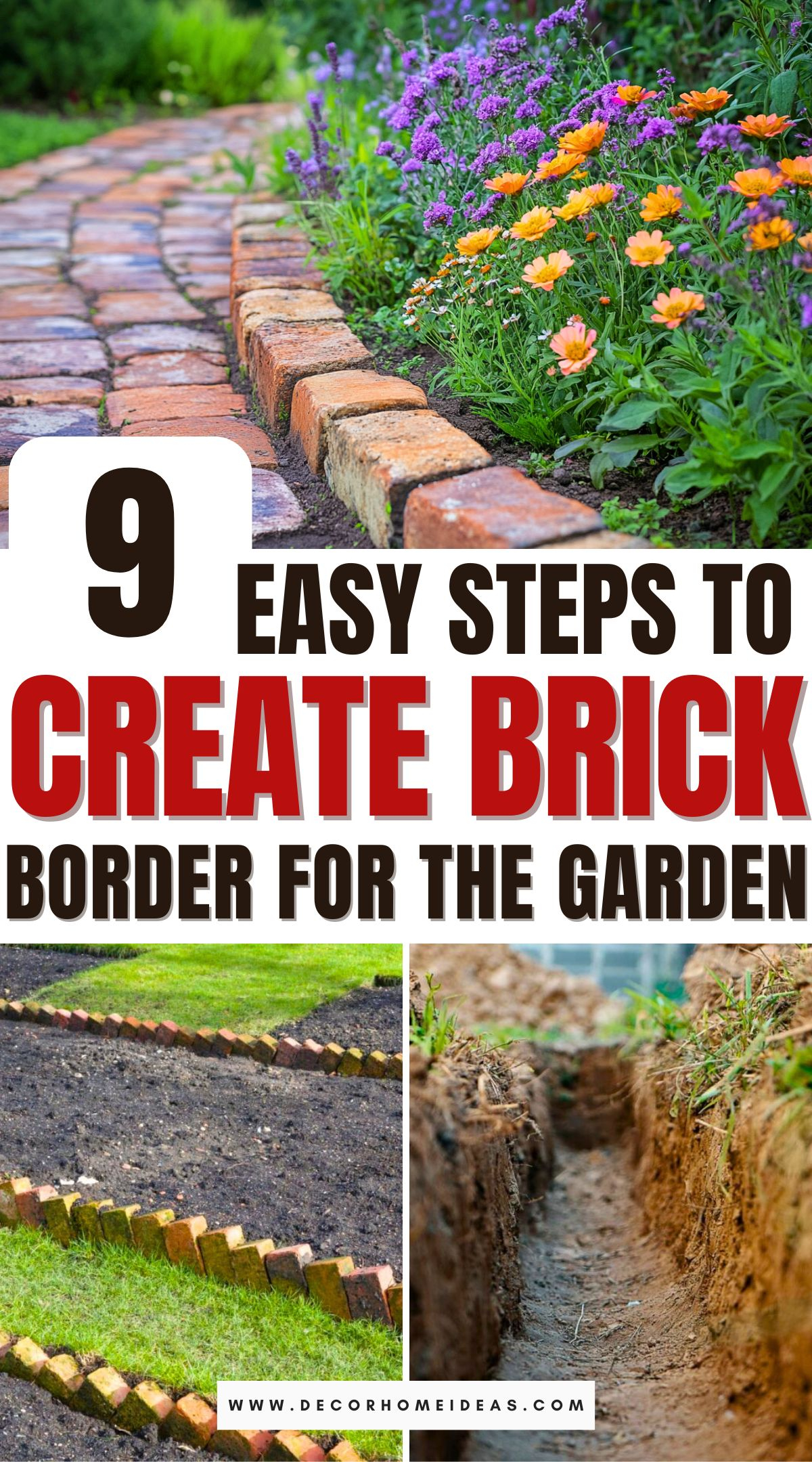 Garden Makeover: How To Create Elegant Brick Borders inside How To Edge Flower Beds With Bricks