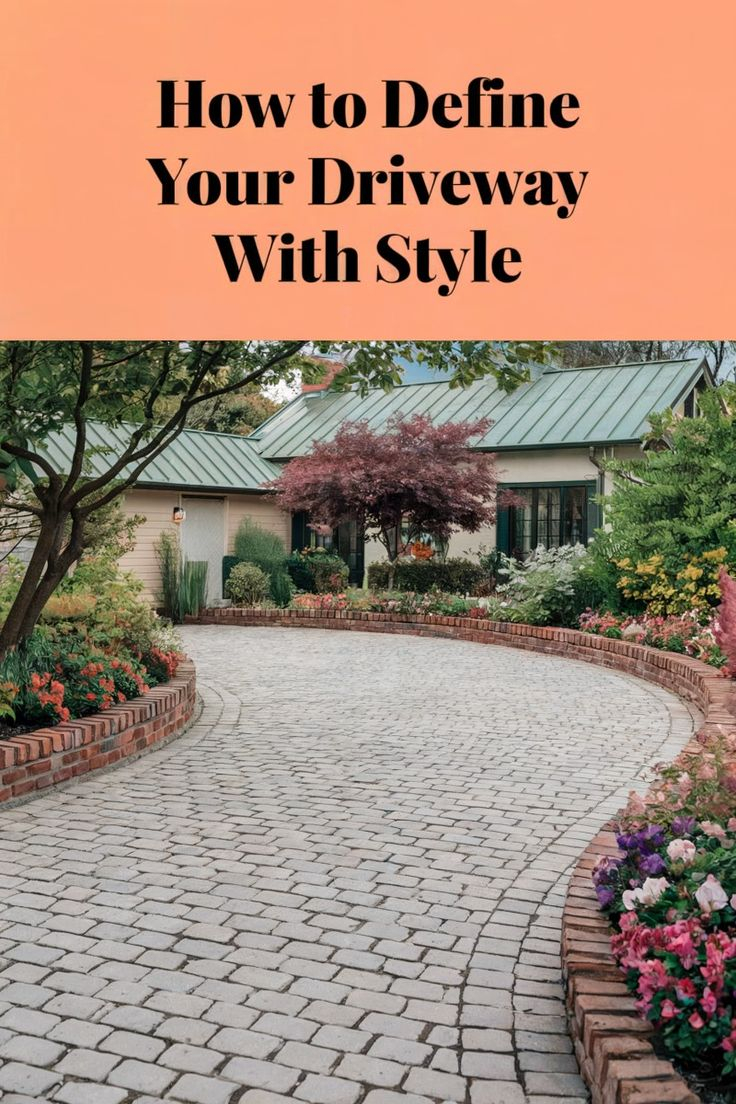 How To Define Your Driveway With Style | Driveway Landscaping, Modern ... for How to Define Your Driveway Edge Without Breaking the Bank