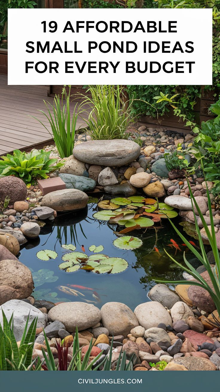 10 Affordable Diy Small Pond Projects To Try | Fish Pond Gardens, Small ... inside What Homeowners Actually Pay for a Garden Pond and How to Avoid Hidden Expenses