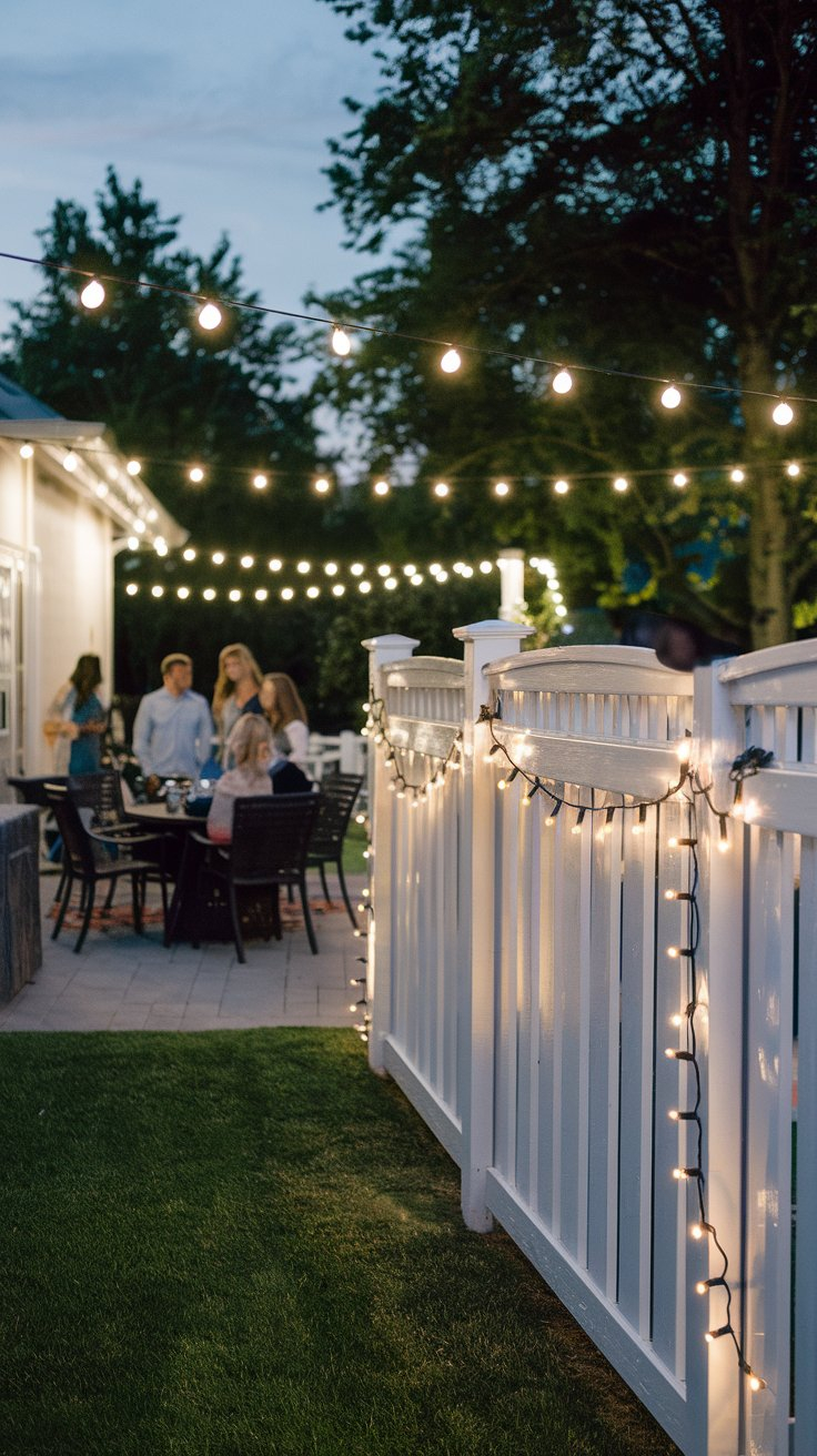 21 Fence Decorating Ideas To Transform Your Outdoor Boundary within String Light Garden Ideas Backyard