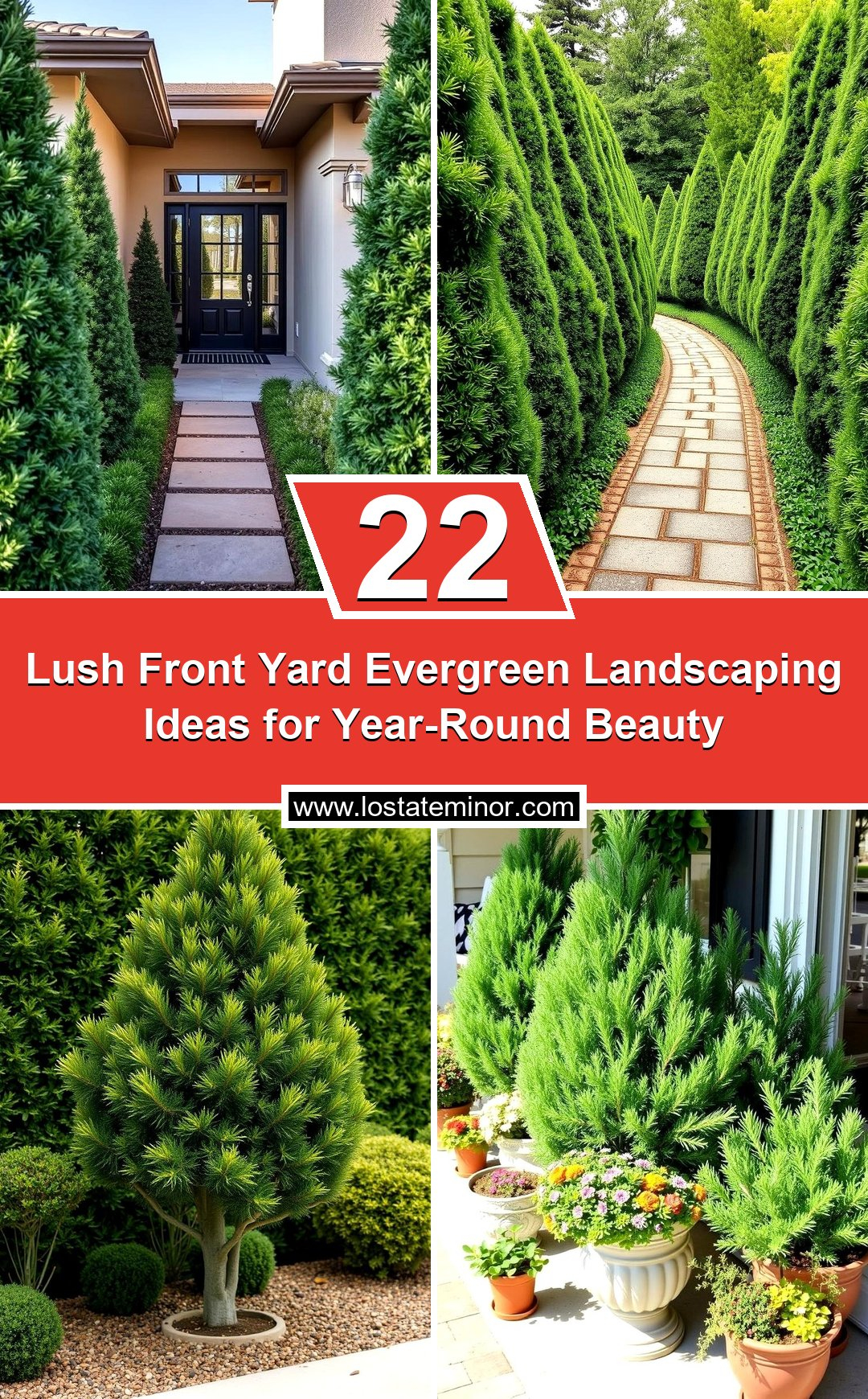 22 Lush Front Yard Evergreen Landscaping Ideas For Year-Round Beauty ... pertaining to Expert landscaping secrets for achieving year-round structure and charm in your garden