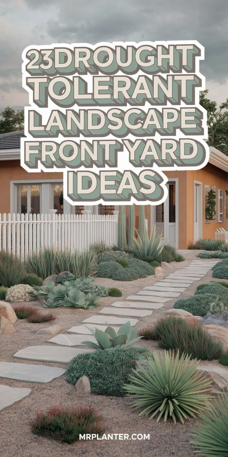 23 Drought Tolerant Landscape Front Yard Ideas throughout How to build a beautiful drought-tolerant yard that survives the summer and saves you money