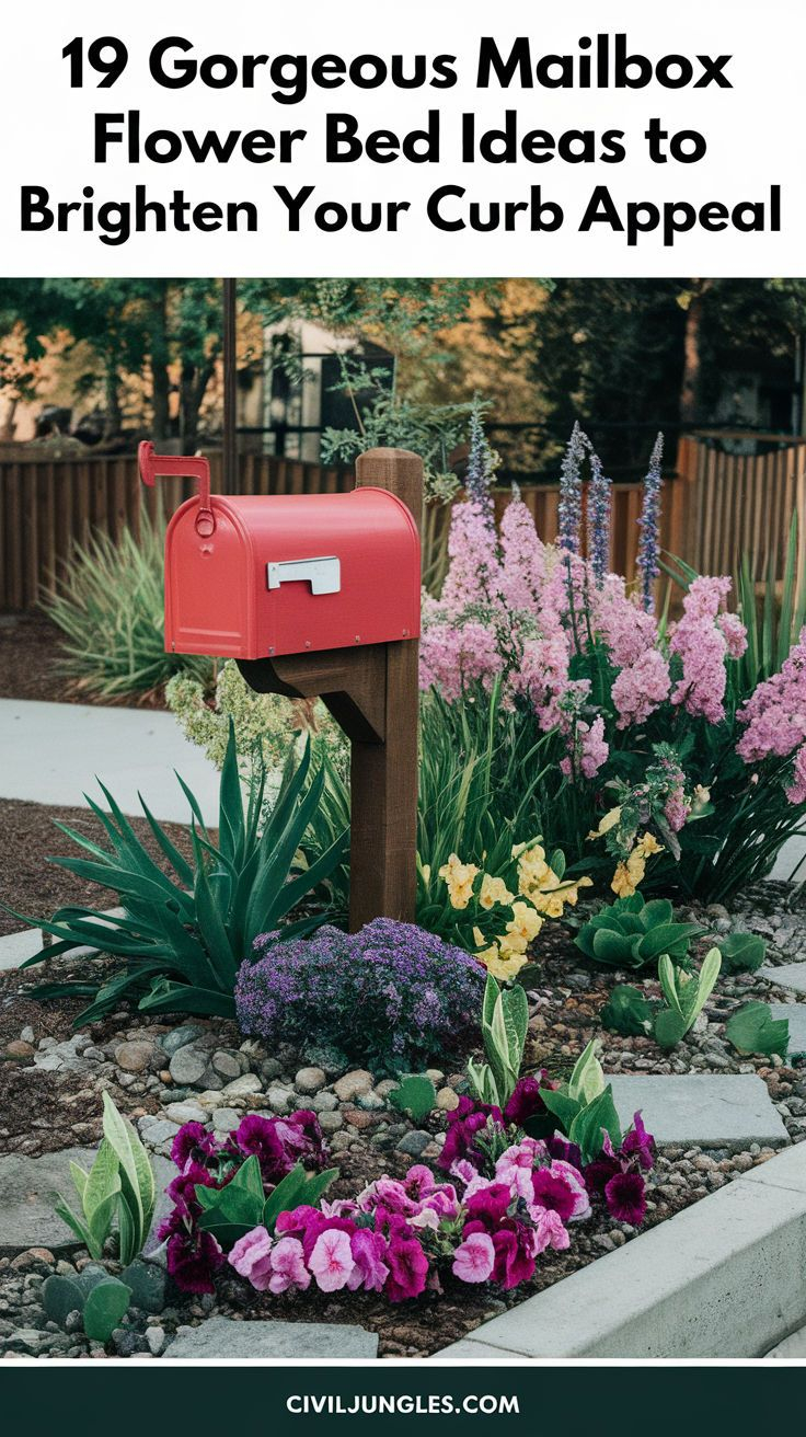 5 Creative Ways To Incorporate Perennials Around Your Mailbox | Mailbox ... with regard to Mailbox Landscaping Ideas Curb Appeal