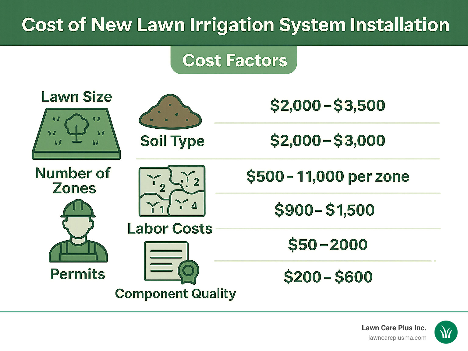 Cost Of New Lawn Irrigation System Installation Smart 2025 throughout Real costs to factor in when budgeting for an inground lawn watering setup in 2026