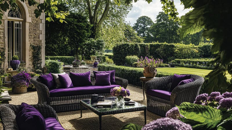 Elegant Outdoor English Gardens And Seating Areas, Featuring Lush ... in Why a Manicured Sitting Area Is the Essential Element Missing From Your Garden
