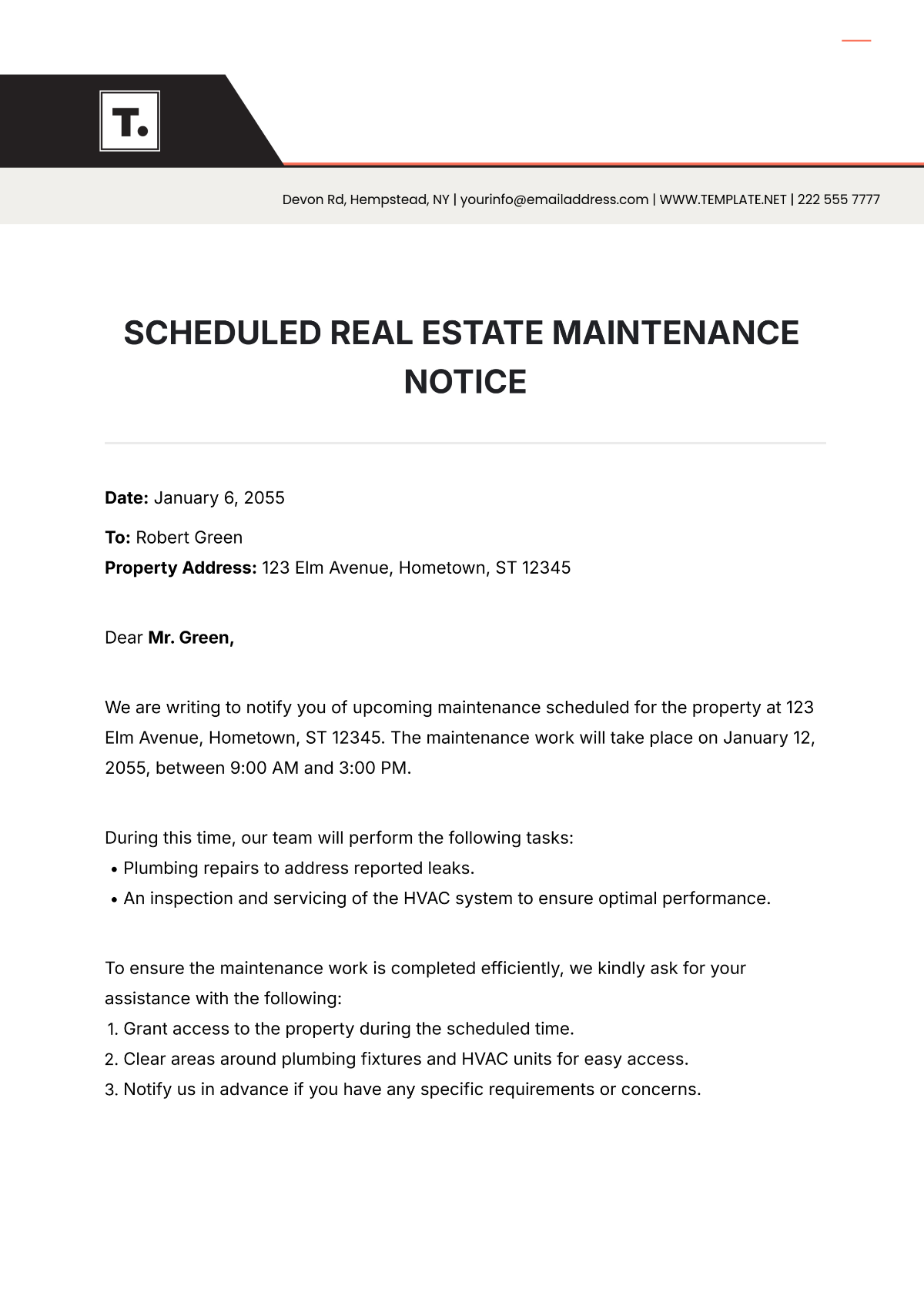 Free Real Estate Notice Template - Edit Online &amp;amp; Download | Template.net within Landscape Ideas That Add Home Resale Value