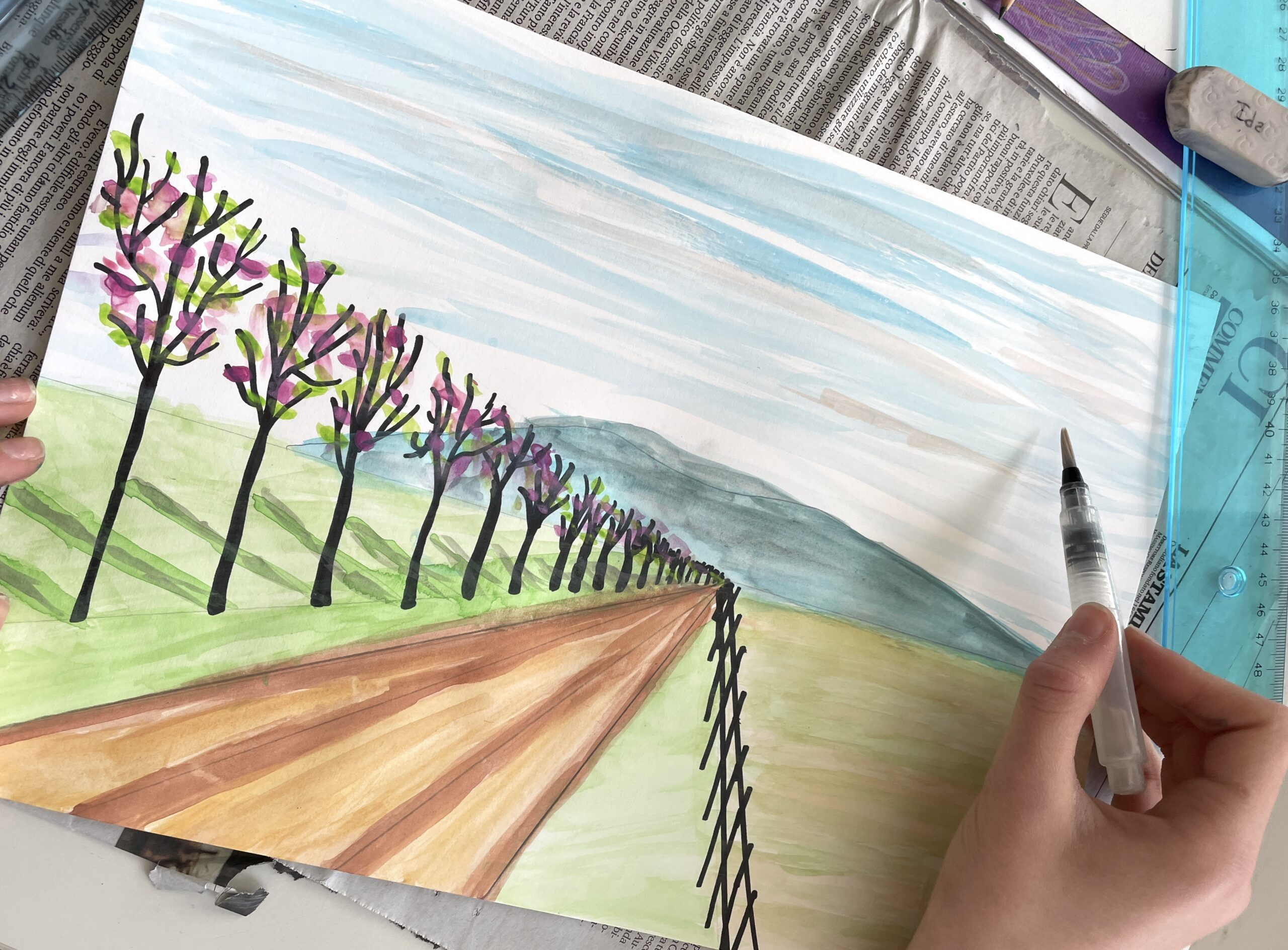 How To Draw One Point Perspective Landscape inside Why Every Beautiful Landscape Needs a Single Visual Anchor Point