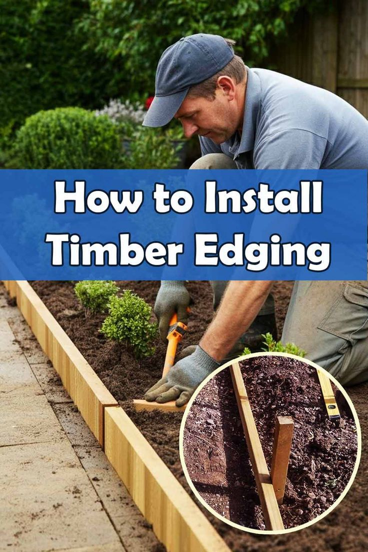 How To Install Timber Edging Step By Step In 2025 | Timber Garden ... with Step by Step Guide to Installing Sturdy Timber Edging in Your Yard