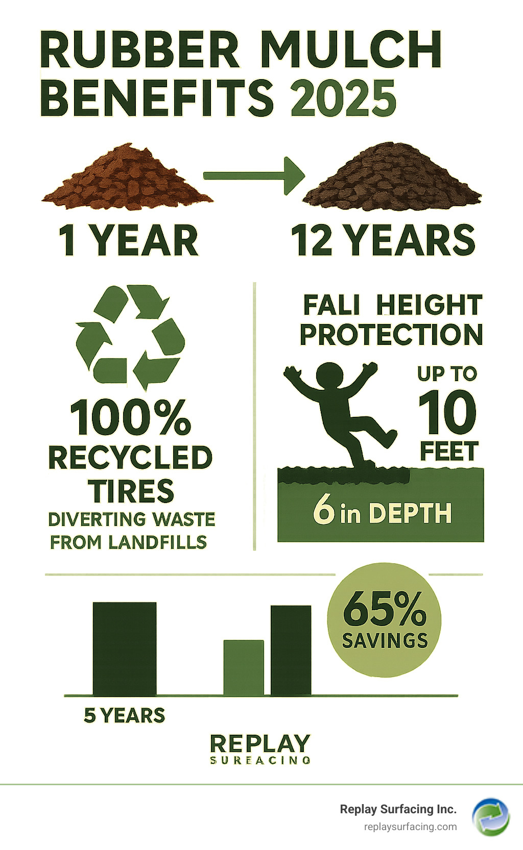 Rubber Mulch By The Yard: Smart Buy 2025 - Replay Surfacing with Is the Higher Initial Investment of Rubber Mulch Worth the Long Term Savings