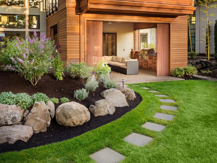 Simple Landscaping Ideas On A Budget with regard to Navigating New Home Landscaping Budgets from Basic Sod to Full Yard Design