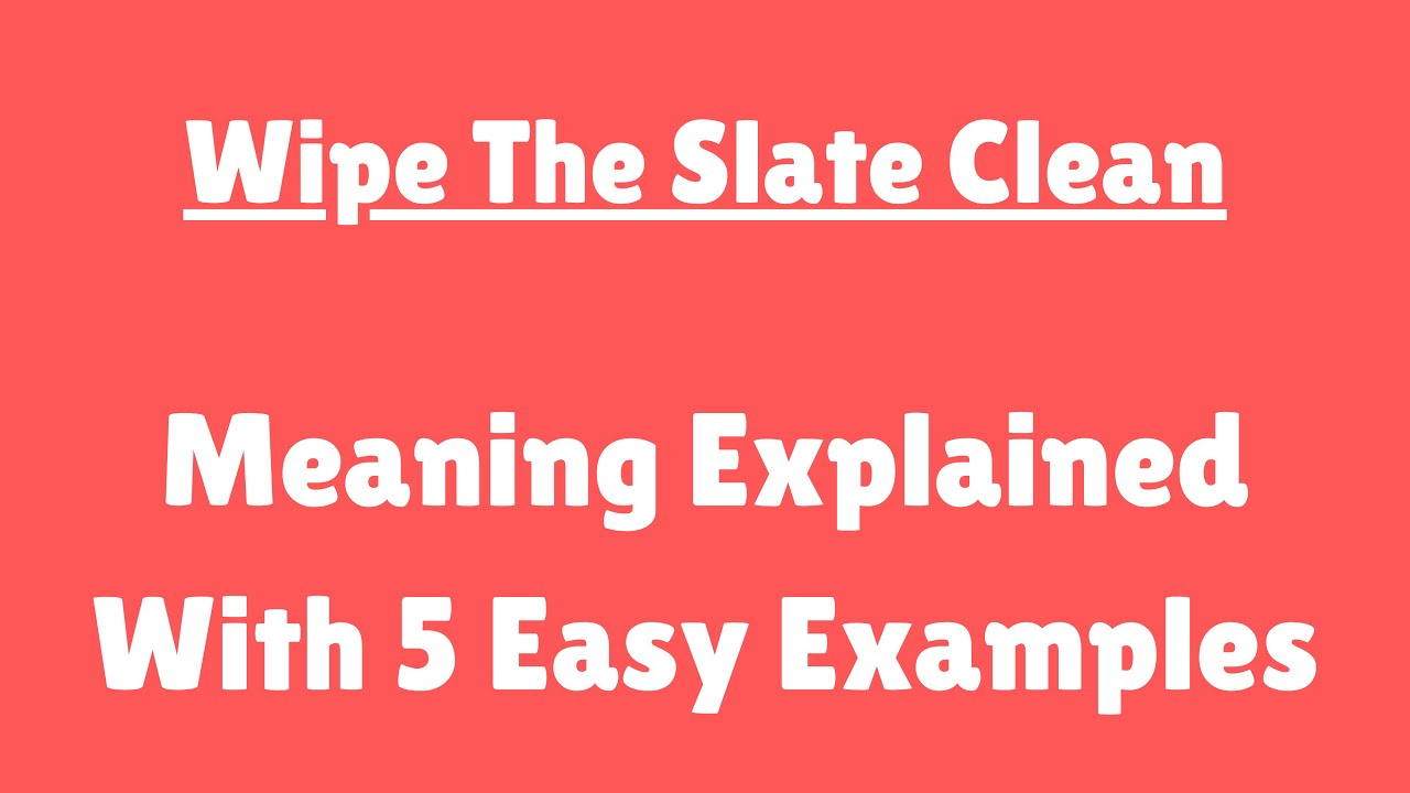What Does Wipe The Slate Clean Mean With Examples, Wipe The Slate Clean ... throughout How To Kill Grass And Start Over