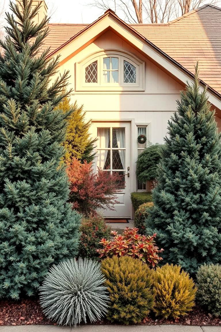 24 Front Yard Evergreen Landscaping Ideas For Year-Round Beauty pertaining to Seven reliable evergreen shrubs that transform empty front yard spaces into polished year round landscapes