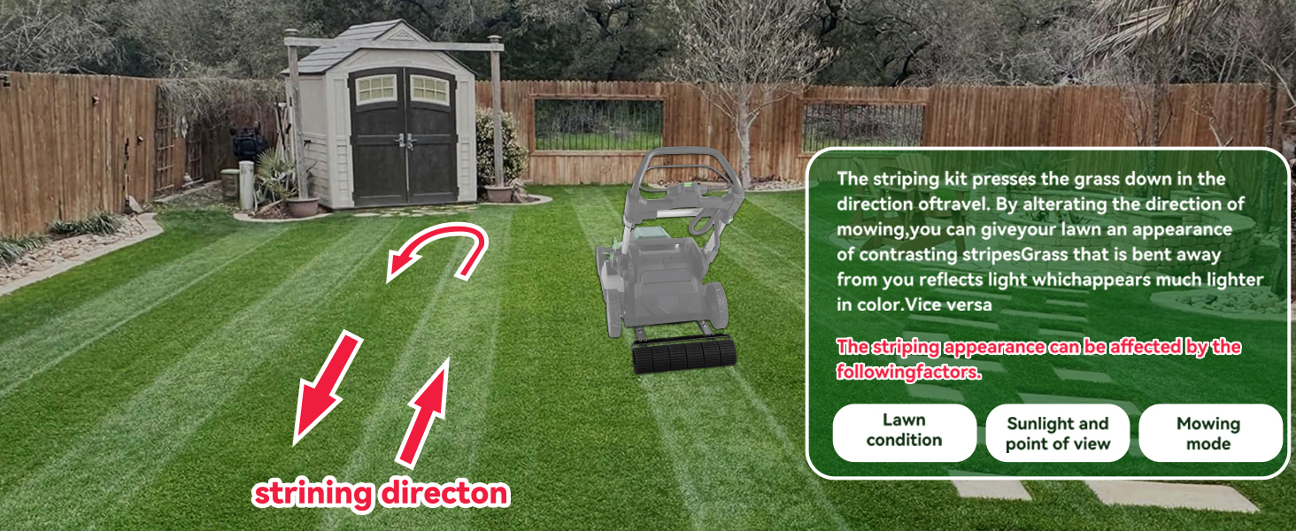 Amazon.com : Lawn Striping Kit For Ego 21&amp;quot; Push Mowers Only, Heavy-Duty ... in Master the art of checkerboards and diamonds with these advanced home lawn striping methods