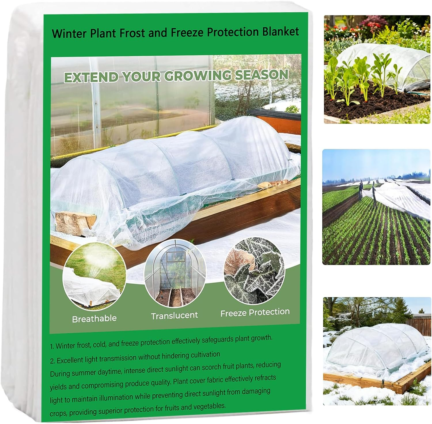 Amazon.com : Snz Plant Covers Freeze Protection, Frost Blanket For ... in To Cover or Not to Cover Making Sense of Winter Protection for Your Garden Beds