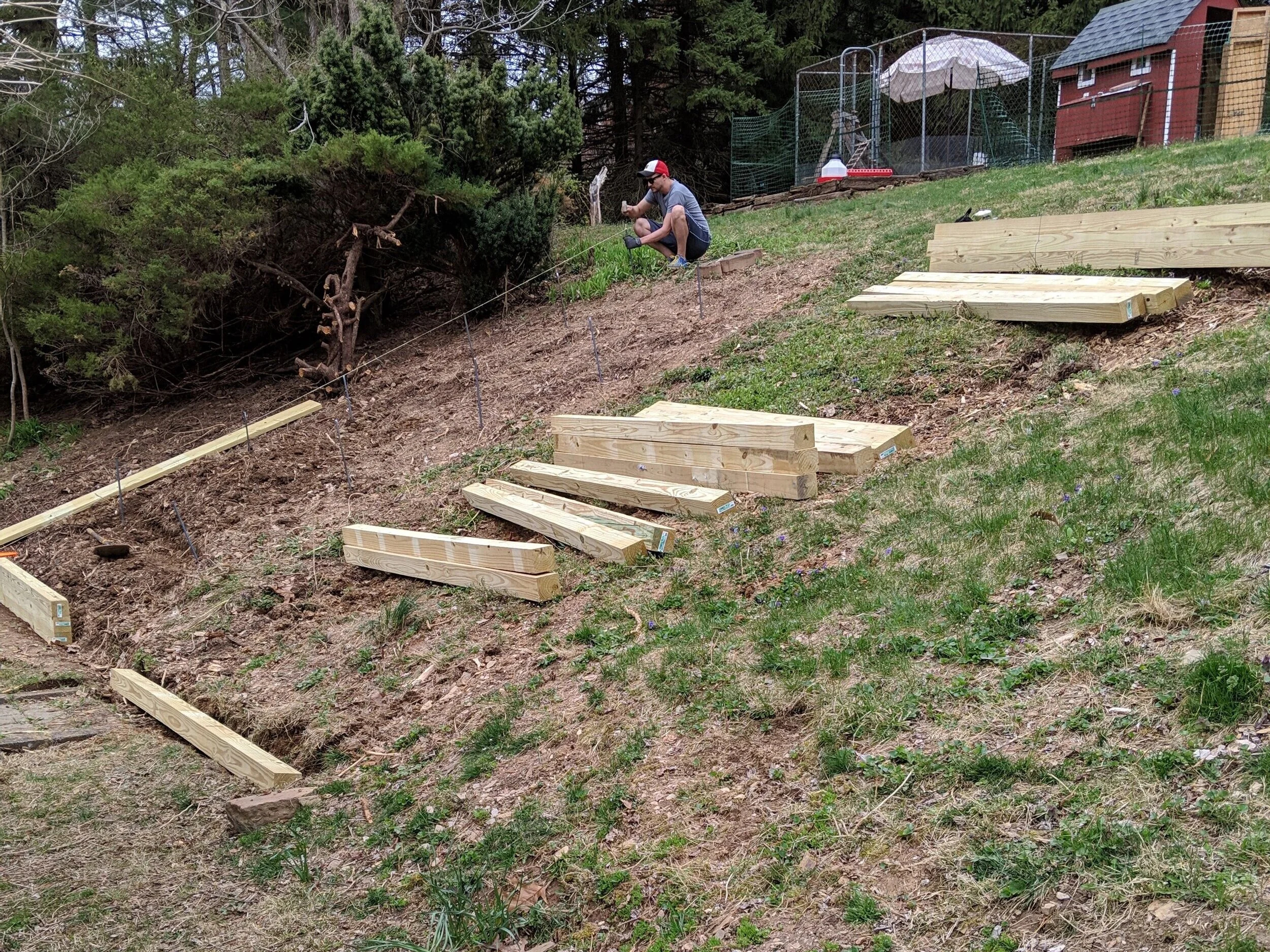 Building A Terraced Garden On A Hill — Tejas Farm with regard to Working with gravity instead of fighting it when designing a garden on a steep hill
