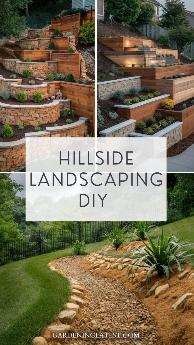 Hillside Landscaping Diy - Level Your Garden Slope To Create A ... regarding Turn That Difficult Sloped Hillside Into Usable Garden Space Without Heavy Machinery