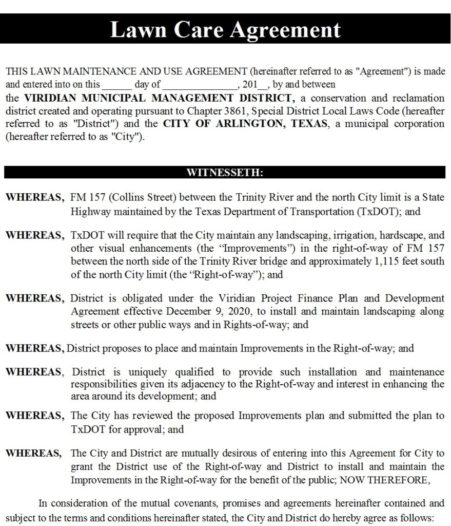 Lawn Care Agreement Templates - Free Report Templates regarding Landscaping Contract What To Look For