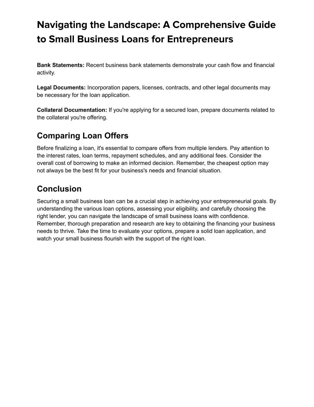 Ppt - Navigating The Landscape_ A Comprehensive Guide To Small Business ... inside Landscaping Financing Options Homeowners