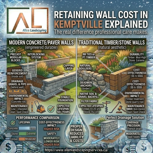 Retaining Wall Cost In Kemptville Explained - Allen Landscaping Services inside Why Retaining Wall Prices Vary and How to Plan Your Project Wisely