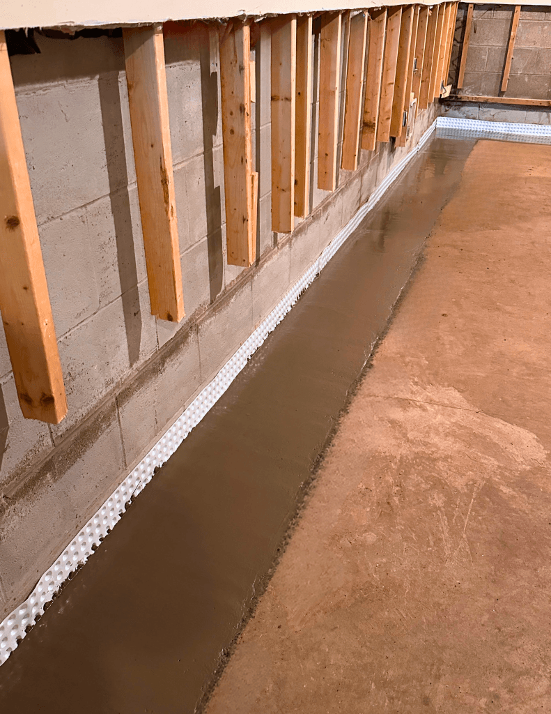 Wet Basements/Drainage Systems - Healthy Spaces Inc. | Basement ... inside Real Solutions for Wet Basements Through Proper Drainage Installation