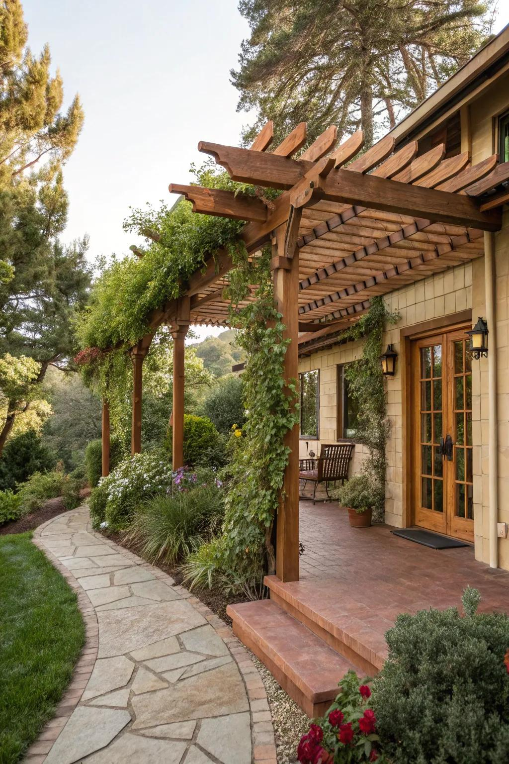 11+ Inspiring Pergola Extension Ideas For Your Home throughout Pergola Landscaping Ideas Backyard