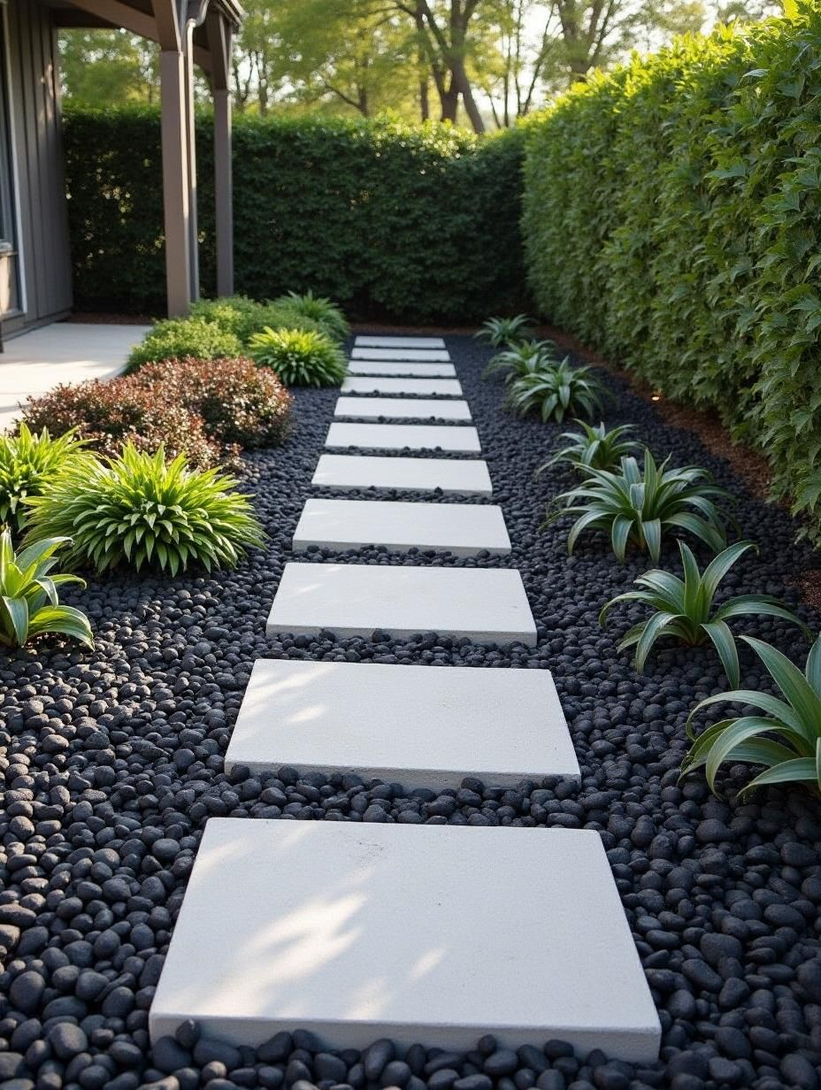 Beautiful Stepping Stone Walkway Designs: Creative Ideas For Your ... inside Creative layout patterns and natural stone techniques that make budget friendly pavers look luxurious