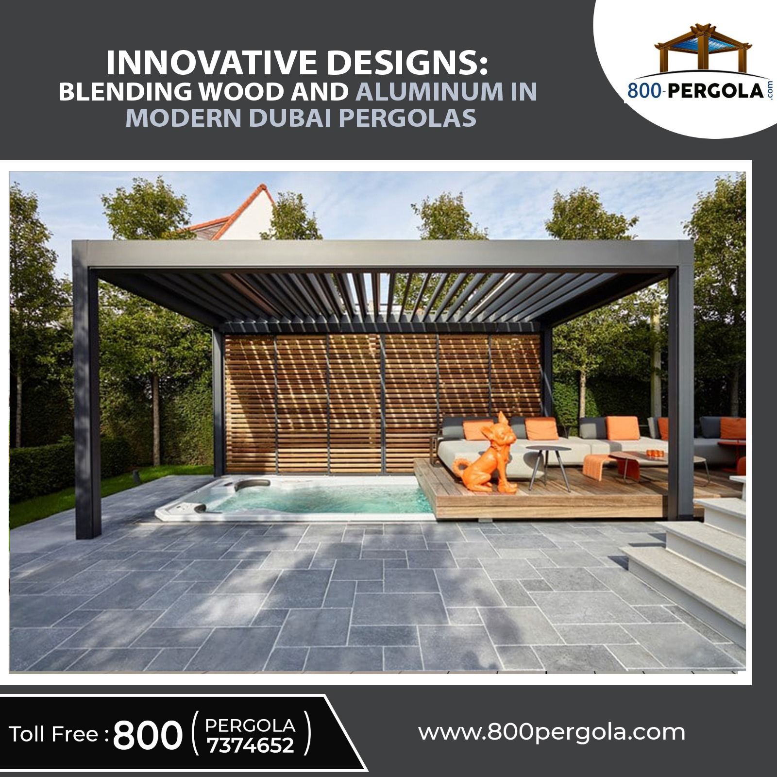 Innovative Designs: Blending Wood And Aluminium In Modern Dubai Pergolas throughout Pergola Landscaping Ideas Backyard